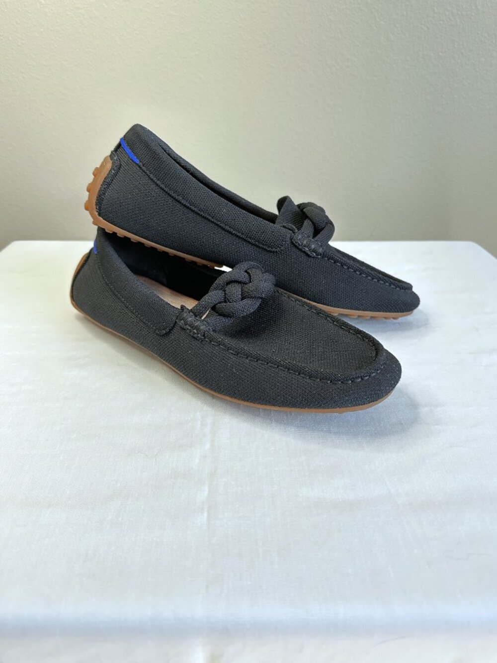 Rothy's The Braid Driver Loafer, 9, Black Minimalist Preppy - Picture 2 of 12